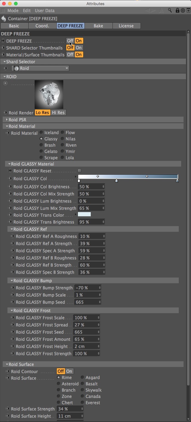Deep Freeze for Cinema 4D from helloluxx by Dan Couto