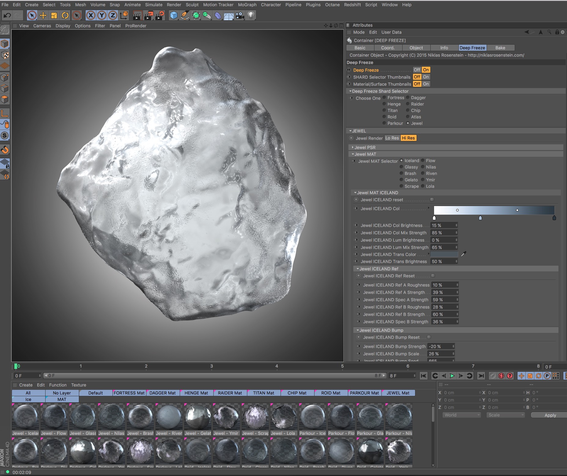 Deep Freeze for Cinema 4D from helloluxx by Dan Couto